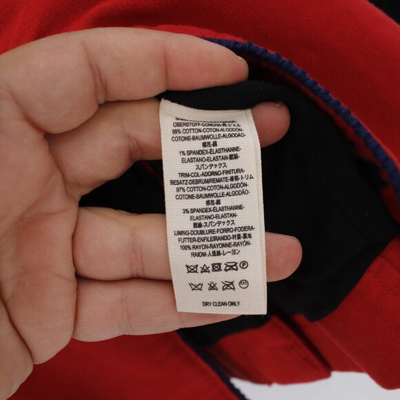 Free people blazer Womens XS Seamed and structured red gold buttons military - Picture 8 of 13